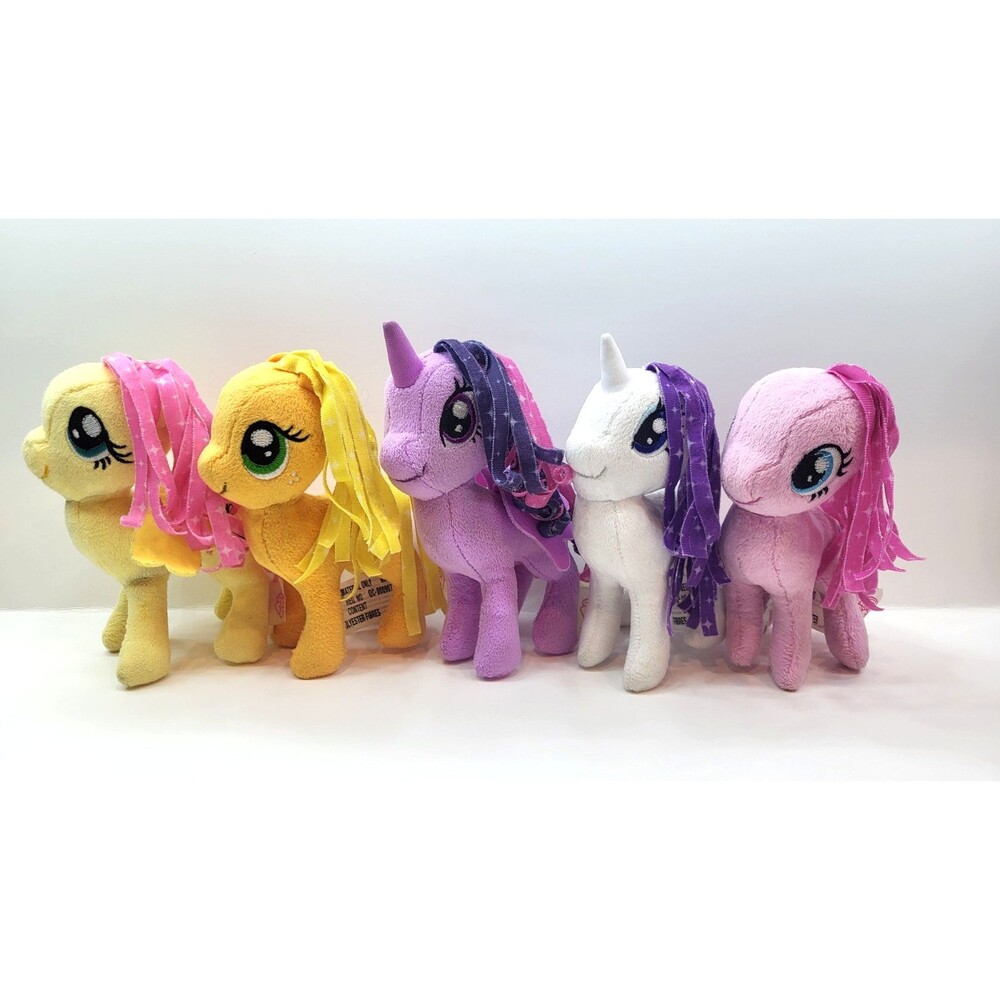 My Little Pony Friendship Is Magic G4 5" Plush Lot of 5 Hasbro 2016 Ribbon Mane